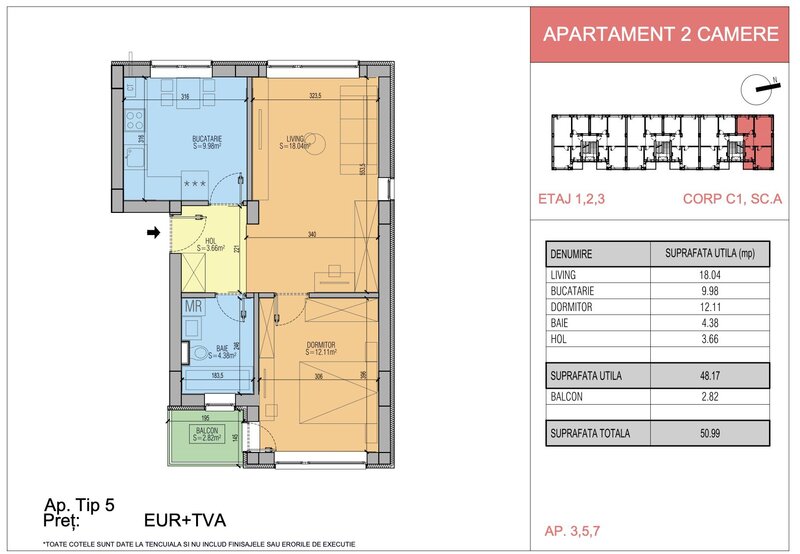 Leordeni, apartament decomandat, geam la baie, aproape de statia STB